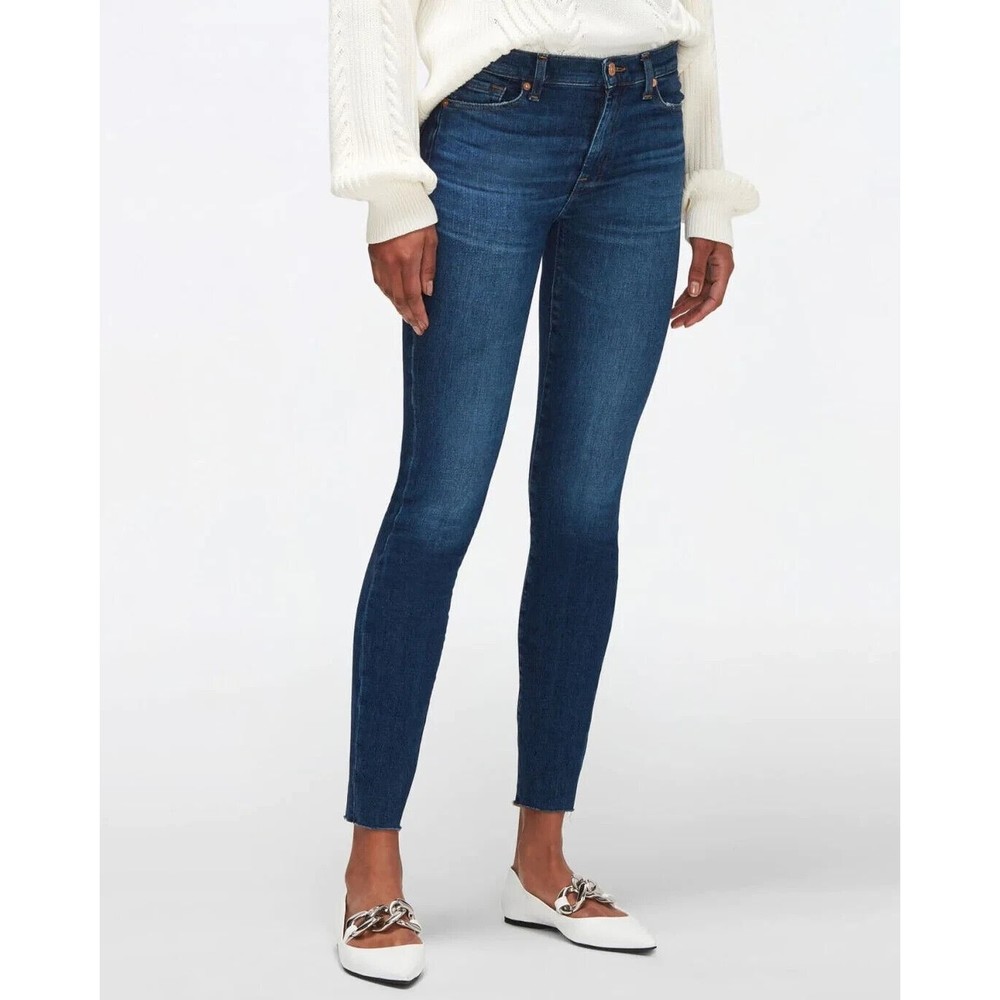 7 for all mankind Womens High Waist Ankle Super Skinny Jeans 30 Slim Illusion